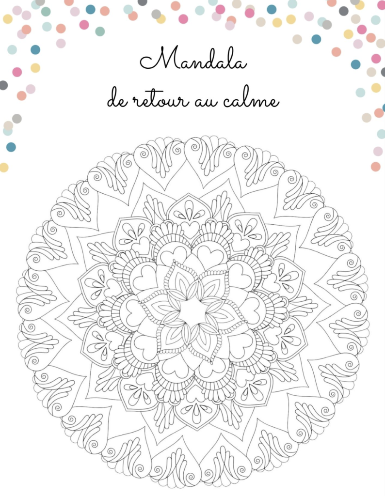 Activités pour enfants pour les jours de pluie mandala