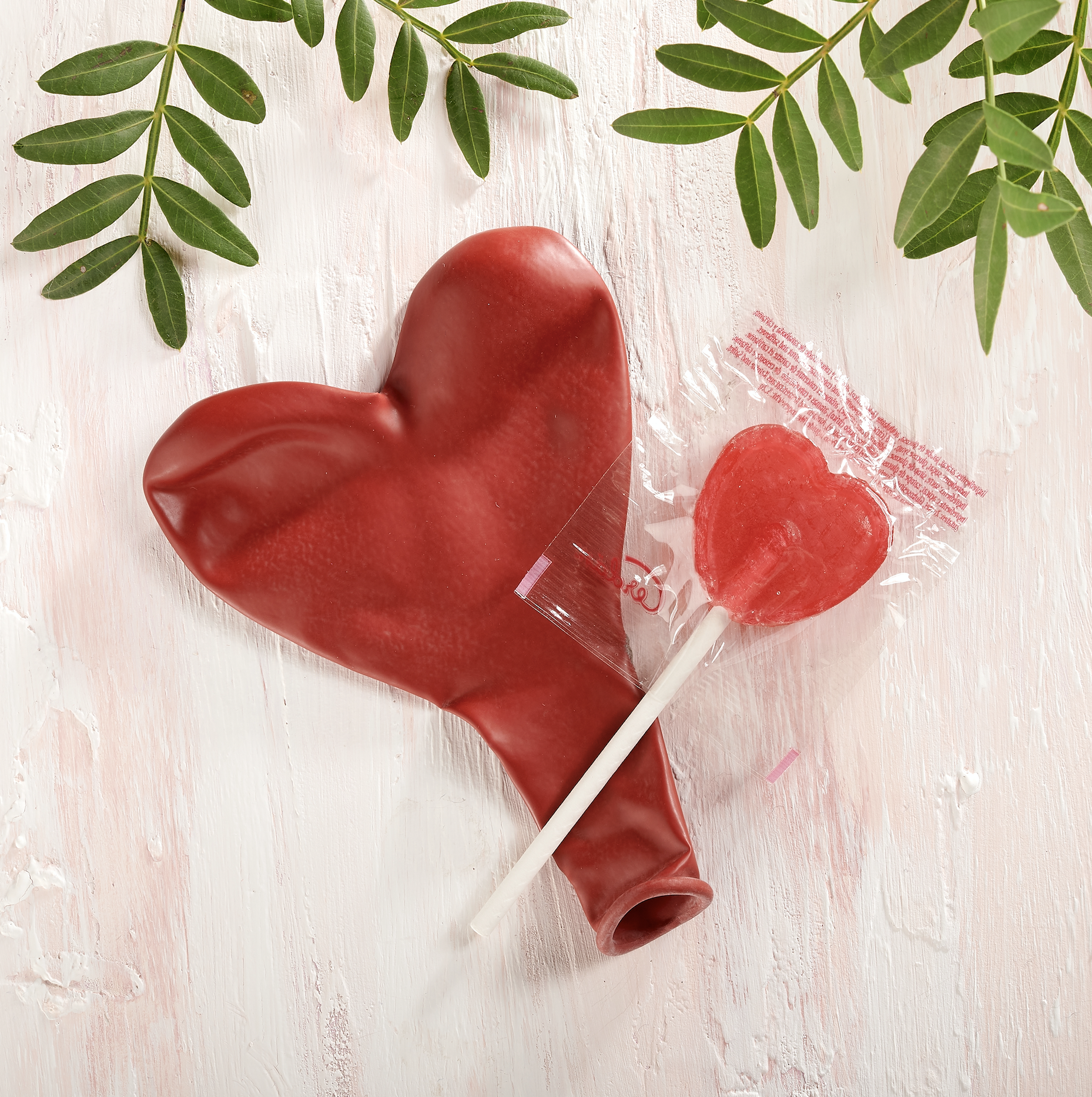 Sucette ballon coeur Saint Valentin